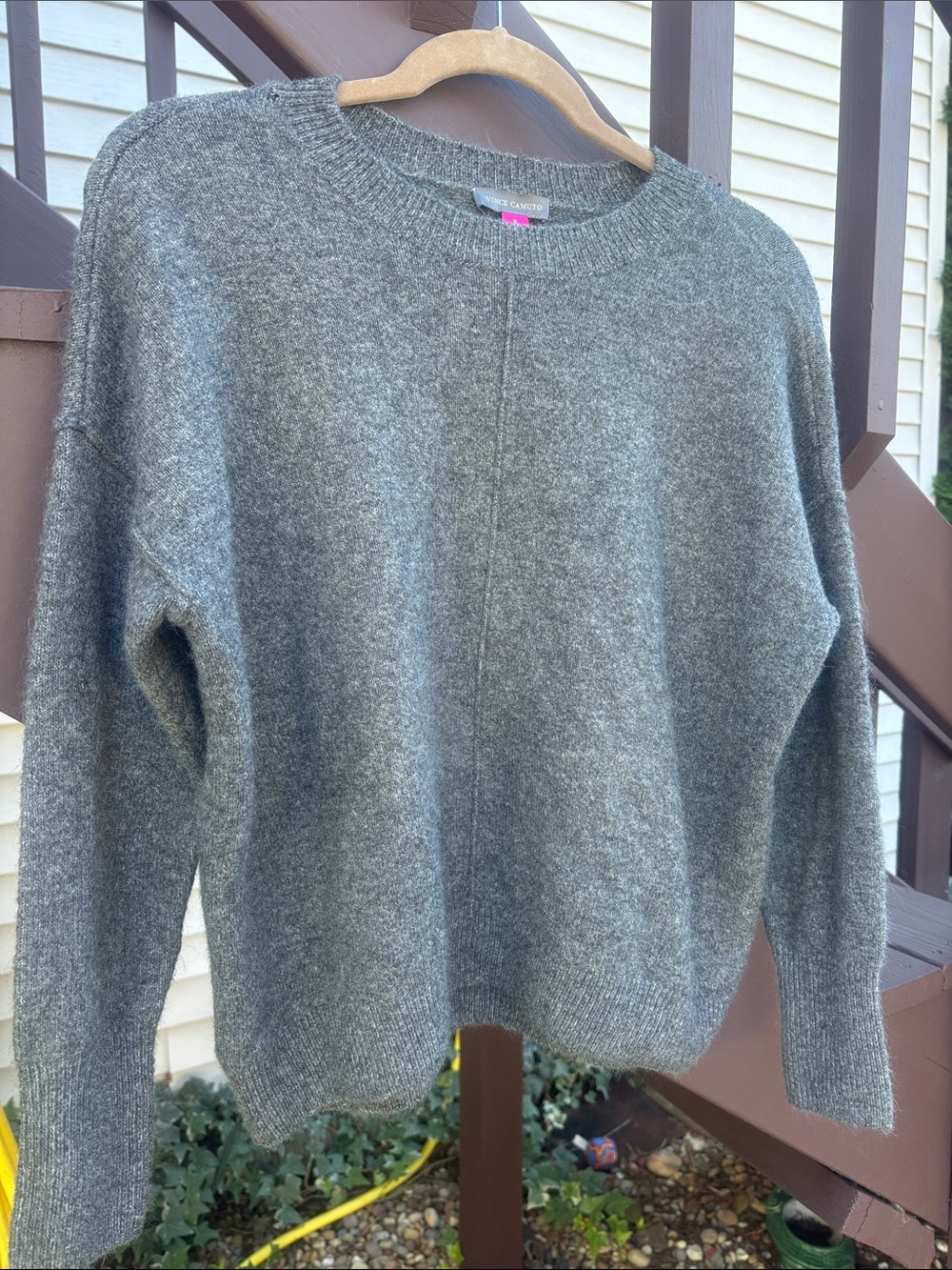 Vince Camuto Heather Gray Crewneck Pullover Small
